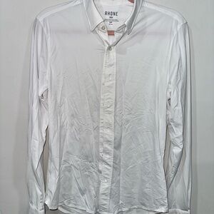 Rhone Men's Classic White Button Down Shirt